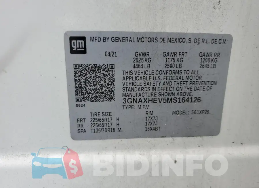 3GNAXHEV5MS164126 Photo# 13