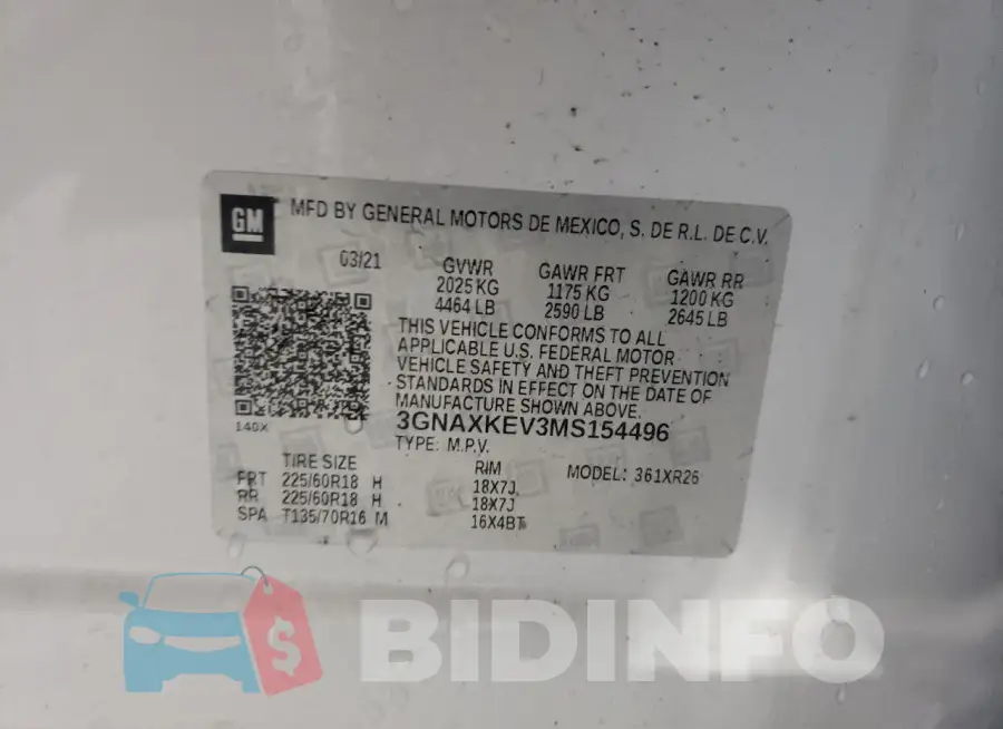 3GNAXKEV3MS154496 Photo# 13