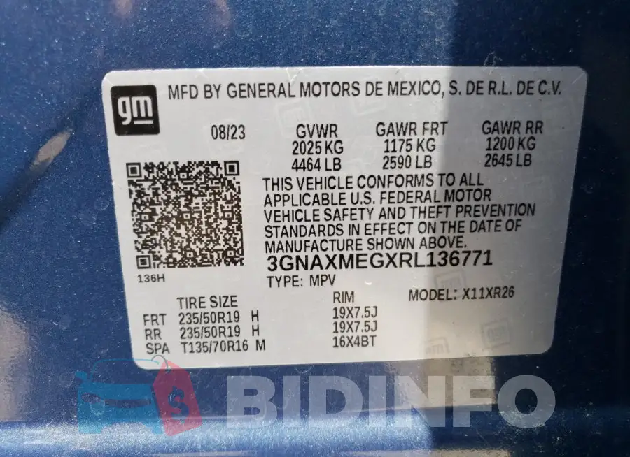 3GNAXMEGXRL136771 Photo# 13