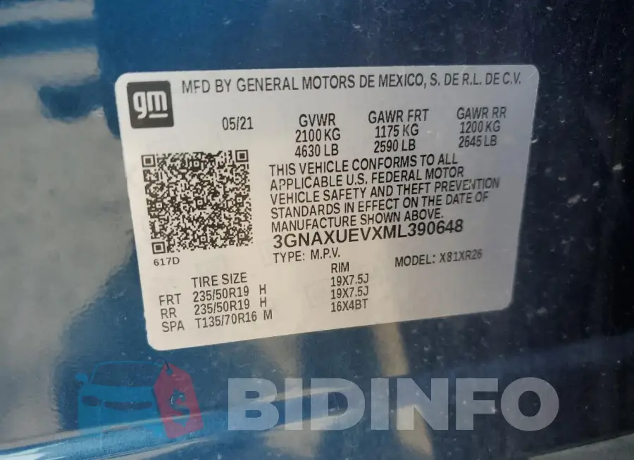 3GNAXUEVXML390648 Photo# 12
