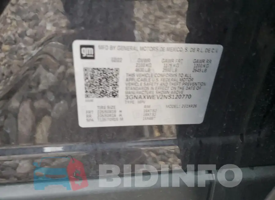 3GNAXWEV2NS120770 Photo# 13