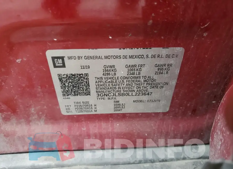 3GNCJLSB0LL223647 Photo# 13