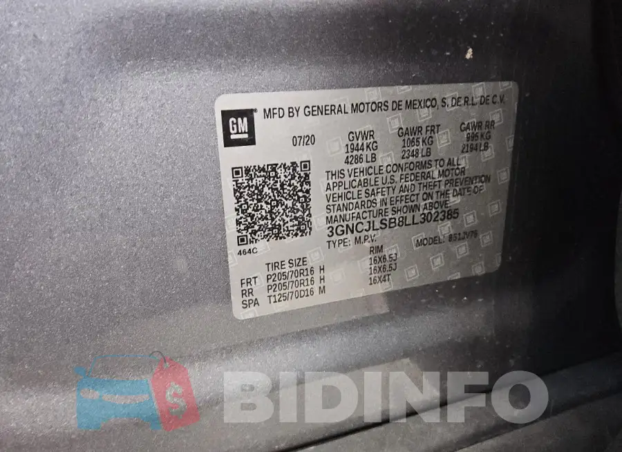 3GNCJLSB8LL302385 Photo# 12