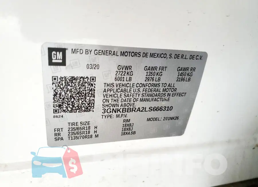 3GNKBBRA2LS666310 Photo# 13