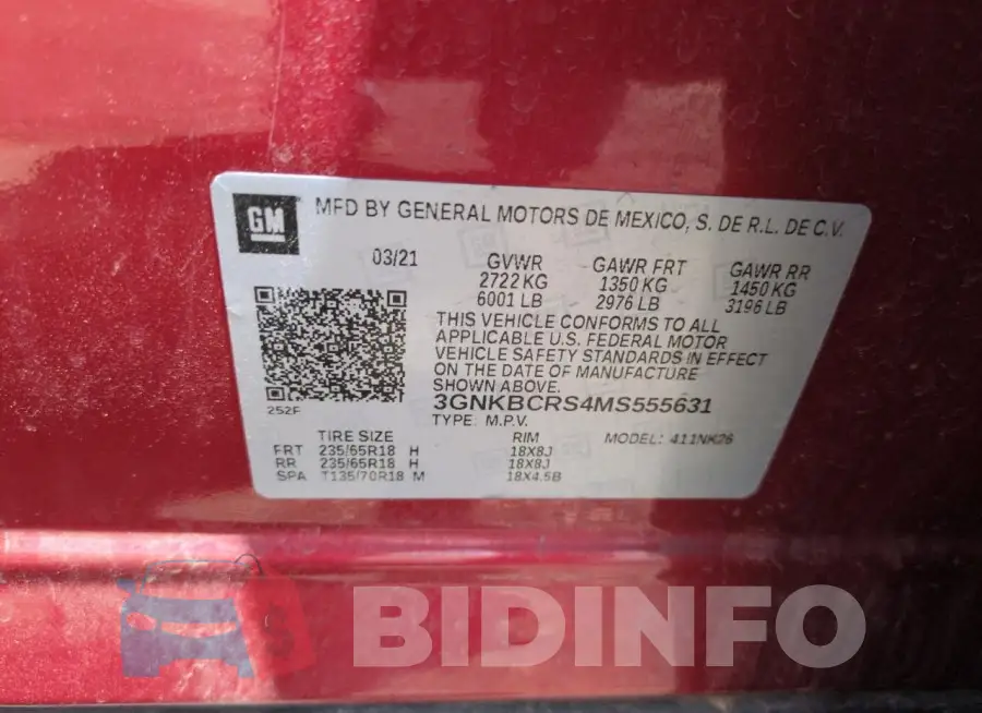 3GNKBCRS4MS555631 Photo# 12
