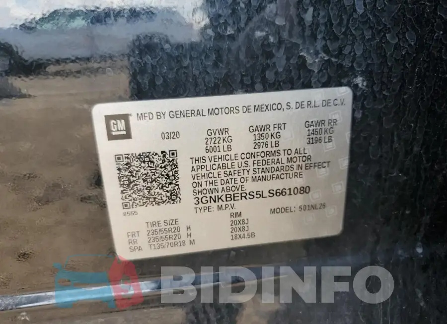 3GNKBERS5LS661080 Photo# 14