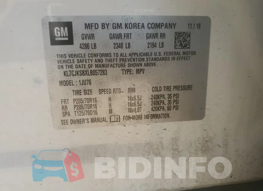 KL7CJKSBXLB057283 Photo# 14