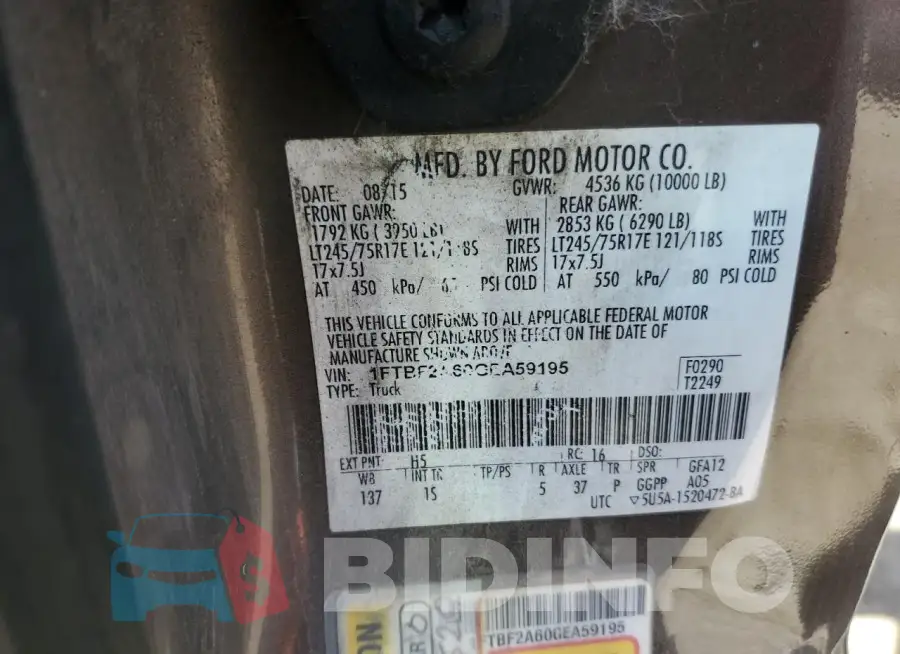 1FTBF2A60GEA59195 Photo# 12