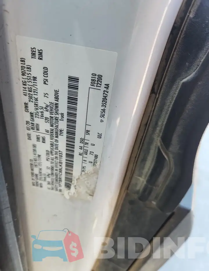 1FTBR1C88LKB11037 Photo# 13