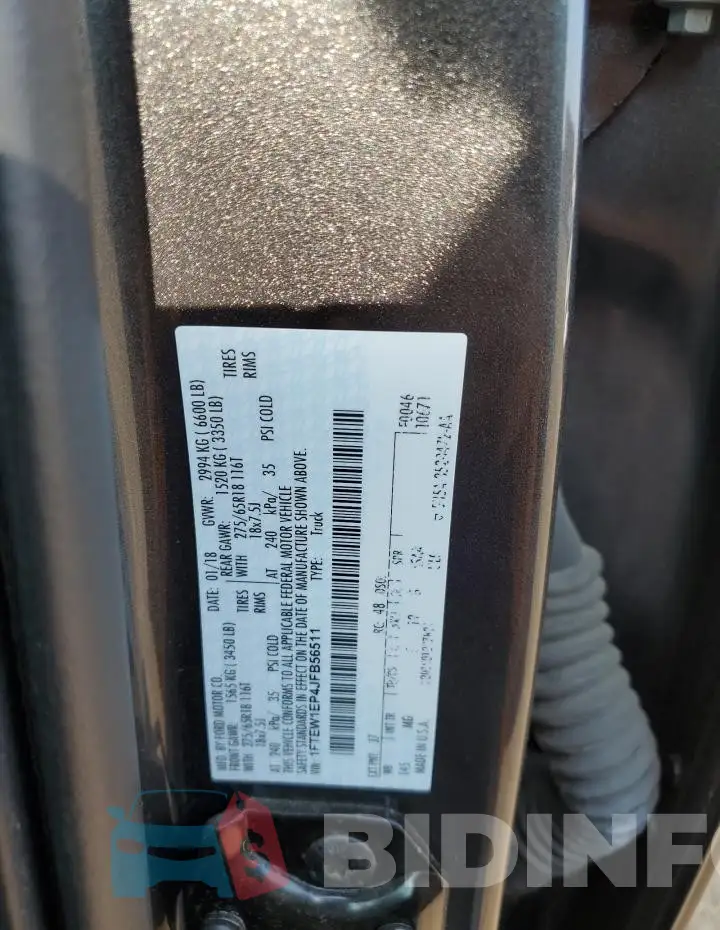 1FTEW1EP4JFB56511 Photo# 12