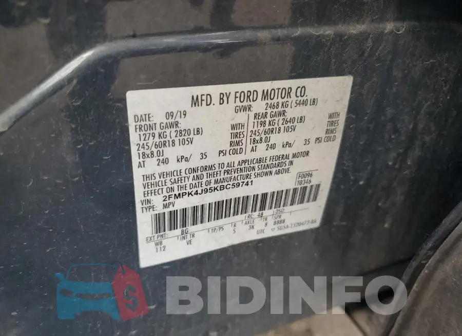 2FMPK4J95KBC59741 Photo# 12