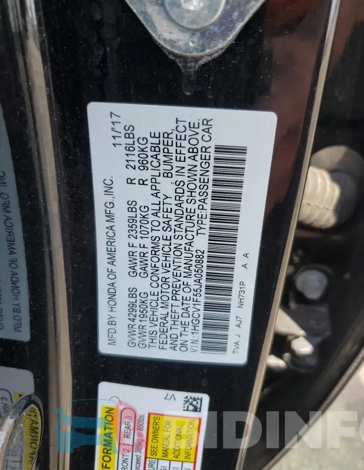 1HGCV1F55JA050882 Photo# 12