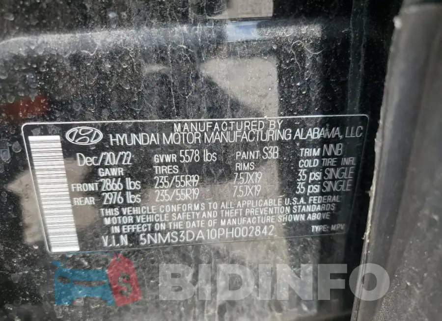 5NMS3DA10PH002842 Photo# 14