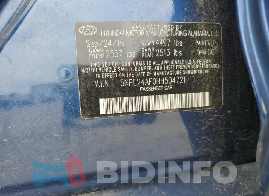 5NPE24AF0HH504721 Photo# 12
