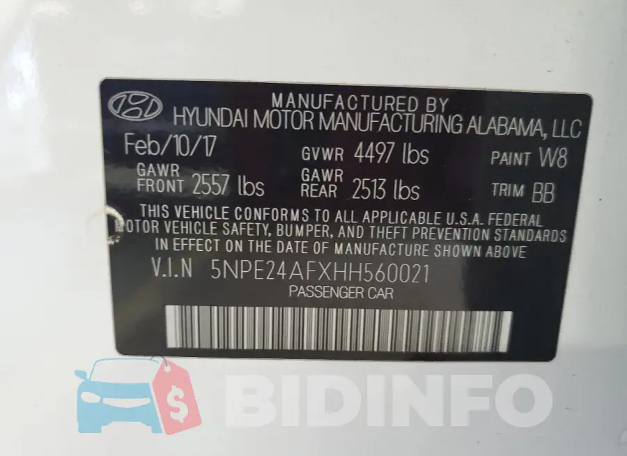 5NPE24AFXHH560021 Photo# 12