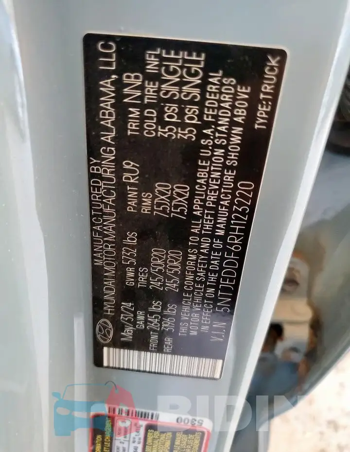 5NTJEDDF6RH123220 Photo# 12