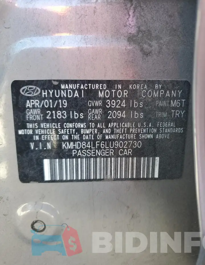 KMHD84LF6LU902730 Photo# 12