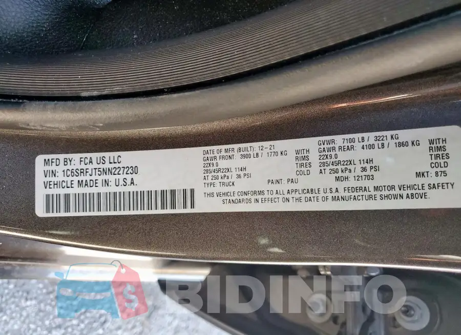 1C6SRFJT5NN227230 Photo# 12