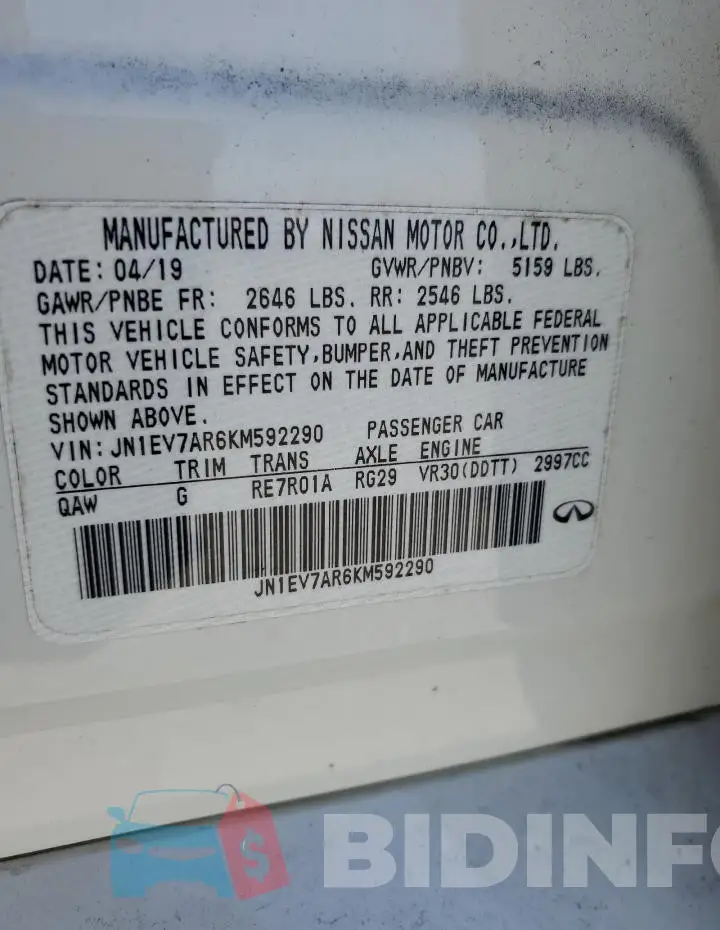 JN1EV7AR6KM592290 Photo# 12