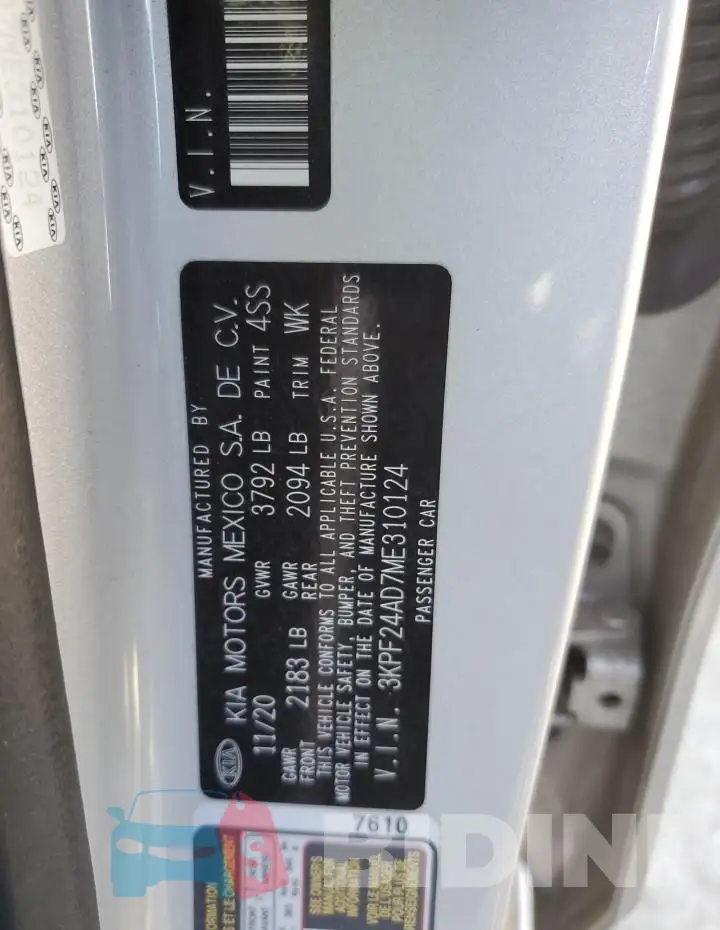 3KPF24AD7ME310124 Photo# 12