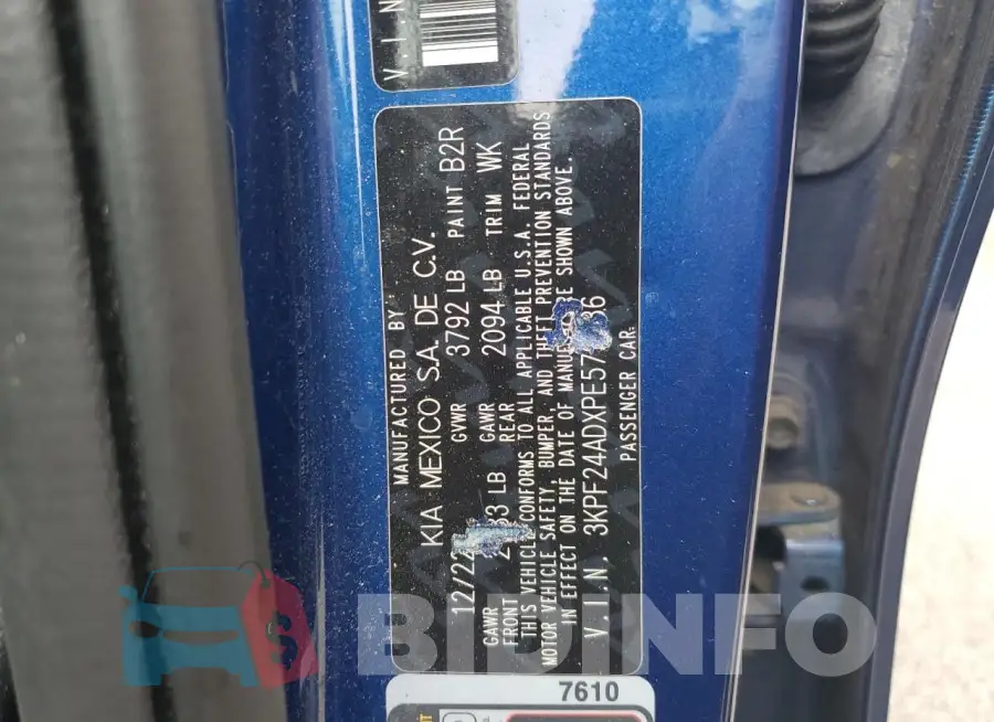 3KPF24ADXPE579836 Photo# 13
