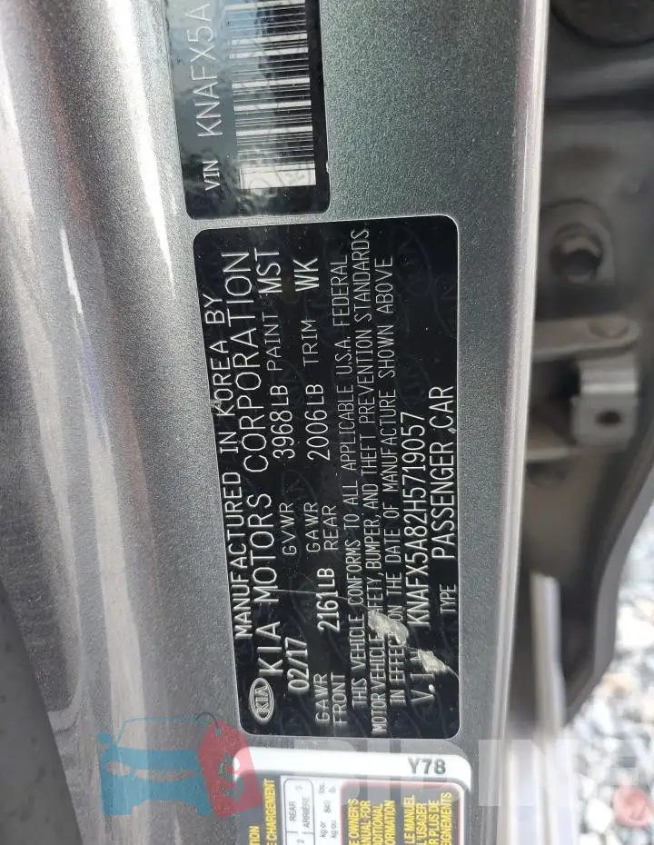 KNAFX5A82H5719057 Photo# 12