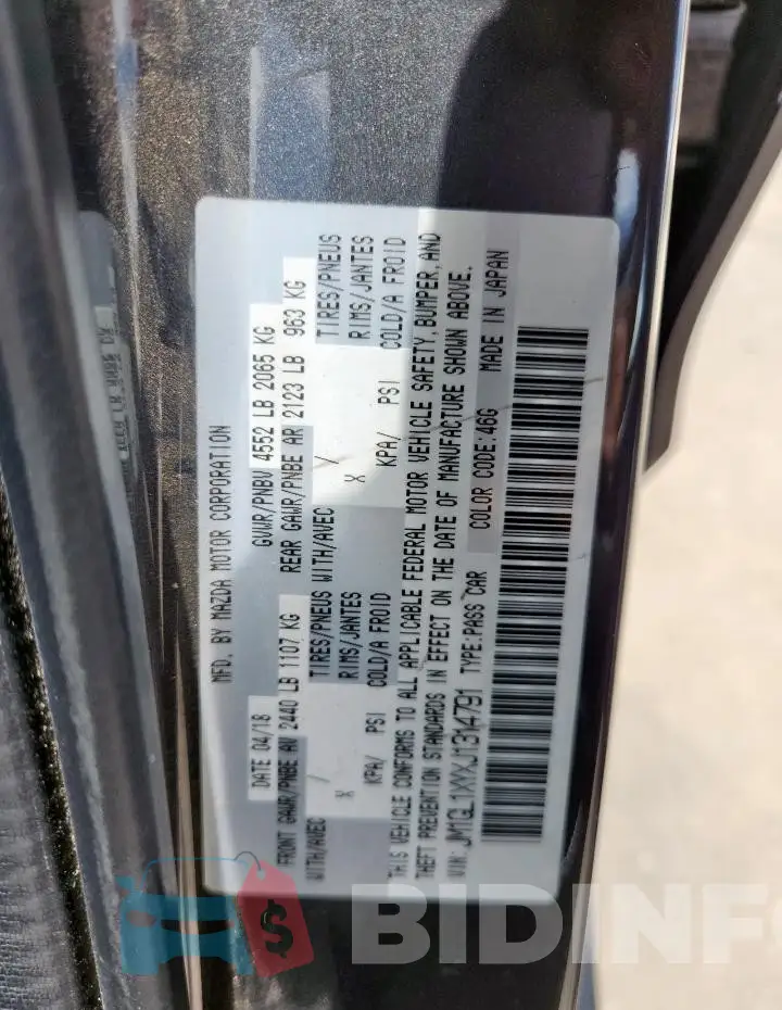 JM1GL1XYXJ1314791 Photo# 12