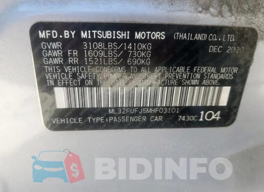 ML32FUFJ5MHF03101 Photo# 12