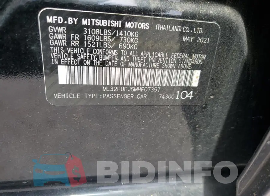 ML32FUFJ5MHF07357 Photo# 13