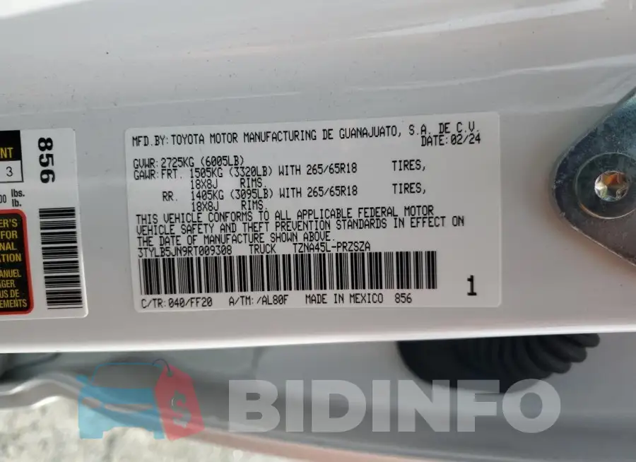3TYLB5JN9RT009308 Photo# 12