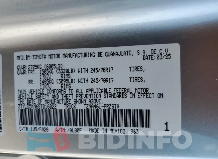 3TYLD5KN6ST016022 Photo# 13