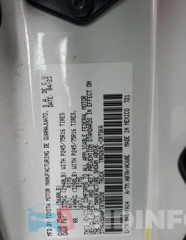 3TYRX5GN0PT078520 Photo# 12