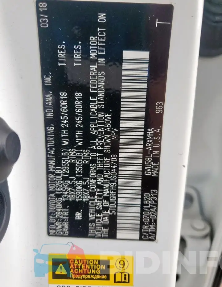 5TDJGRFH9JS044708 Photo# 14