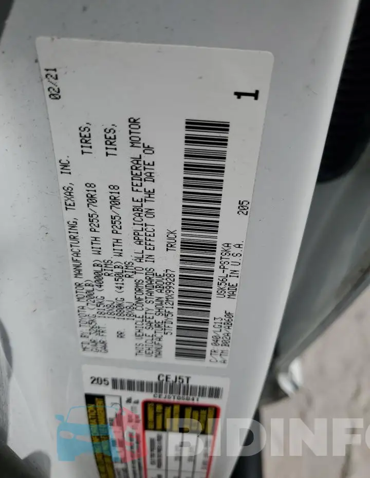 5TFDY5F12MX999287 Photo# 12