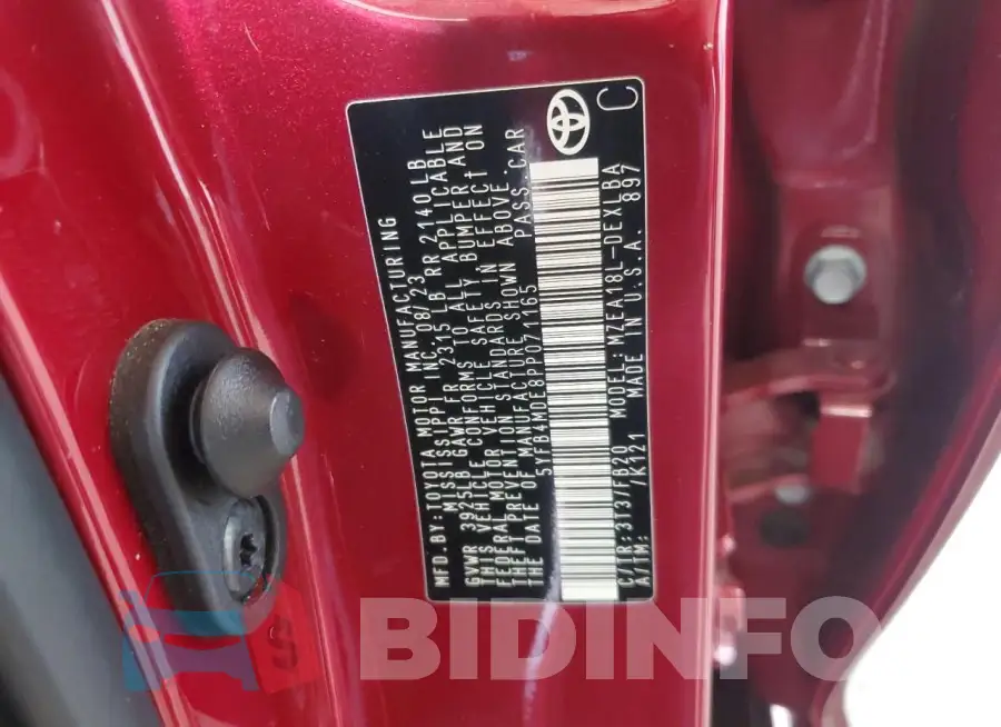 5YFB4MDE8PP071165 Photo# 12