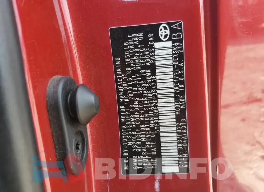 5YFBURHE2GP394716 Photo# 12