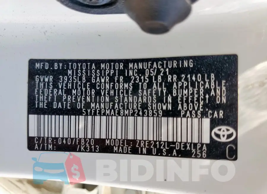 5YFEPMAE8MP243859 Photo# 12
