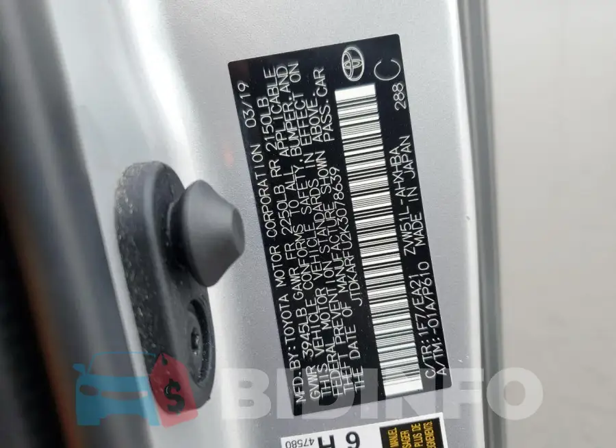 JTDKARFU2K3078639 Photo# 12