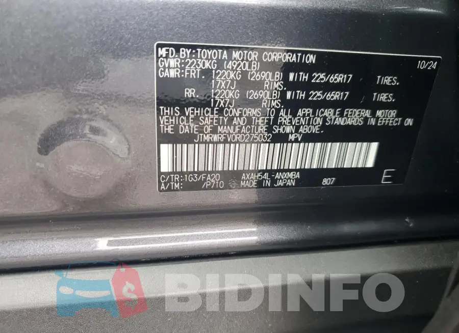 JTMRWRFV0RD275032 Photo# 12