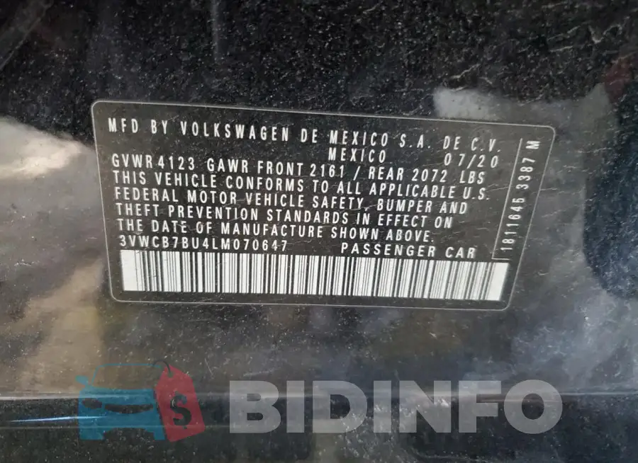 3VWCB7BU4LM070647 Photo# 13