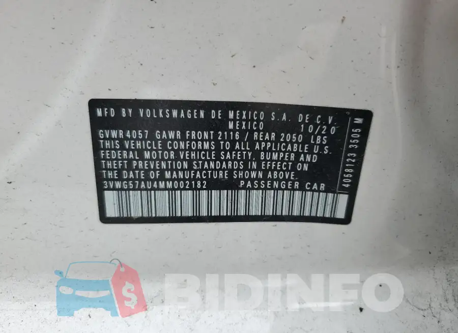 3VWG57AU4MM002182 Photo# 12