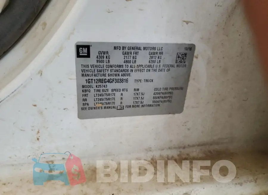 1GT12REG4GF303816 Photo# 12
