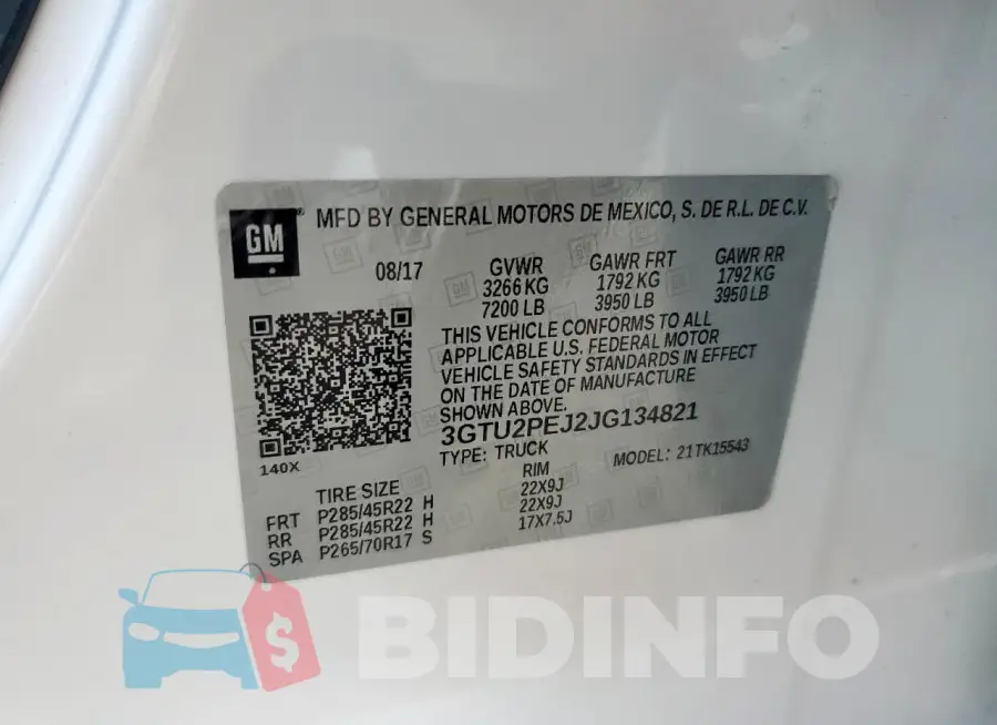 3GTU2PEJ2JG134821 Photo# 12