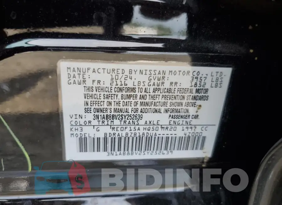 3N1AB8BV2SY252639 Photo# 13