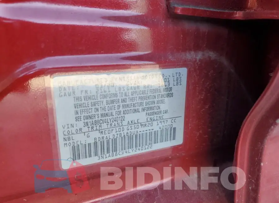 3N1AB8CV4LY240122 Photo# 13