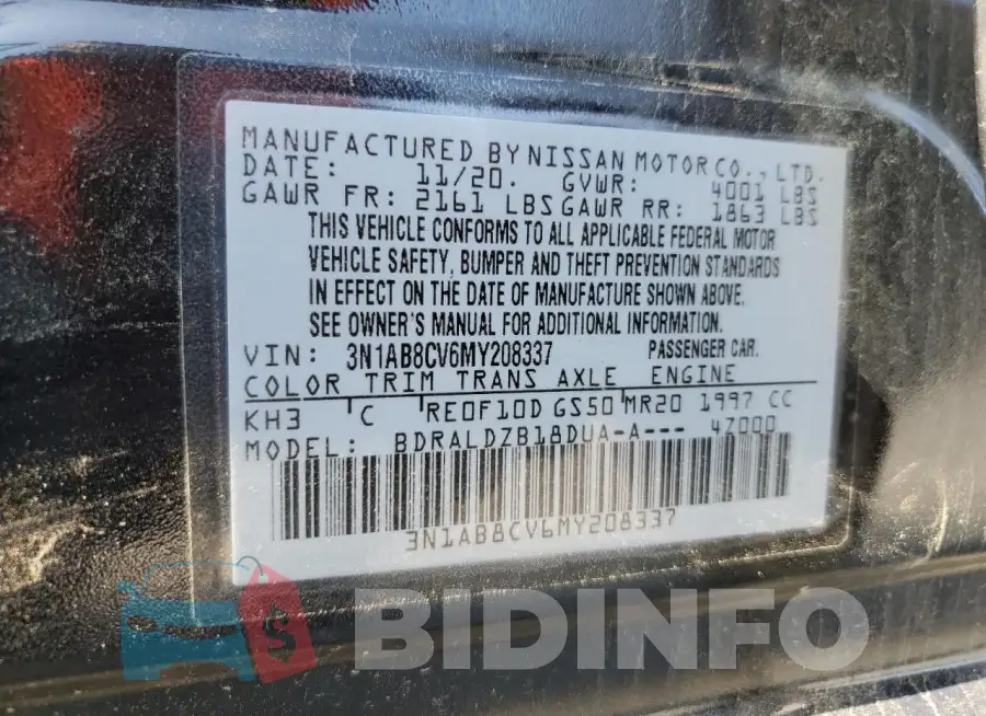 3N1AB8CV6MY208337 Photo# 12