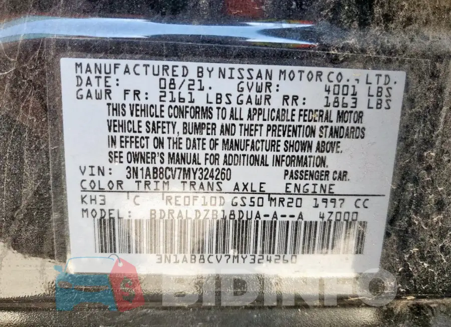 3N1AB8CV7MY324260 Photo# 13
