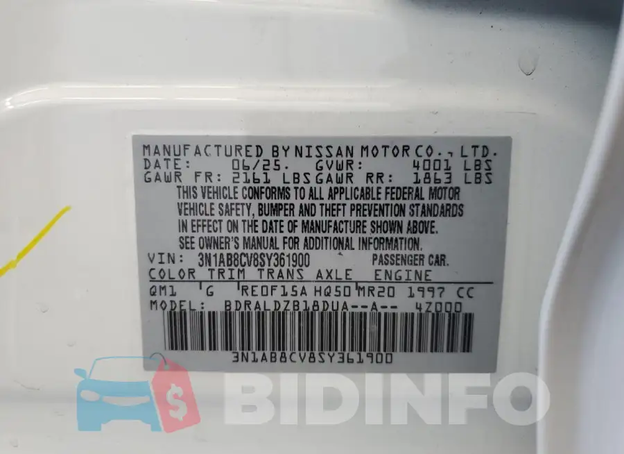 3N1AB8CV8SY361900 Photo# 13