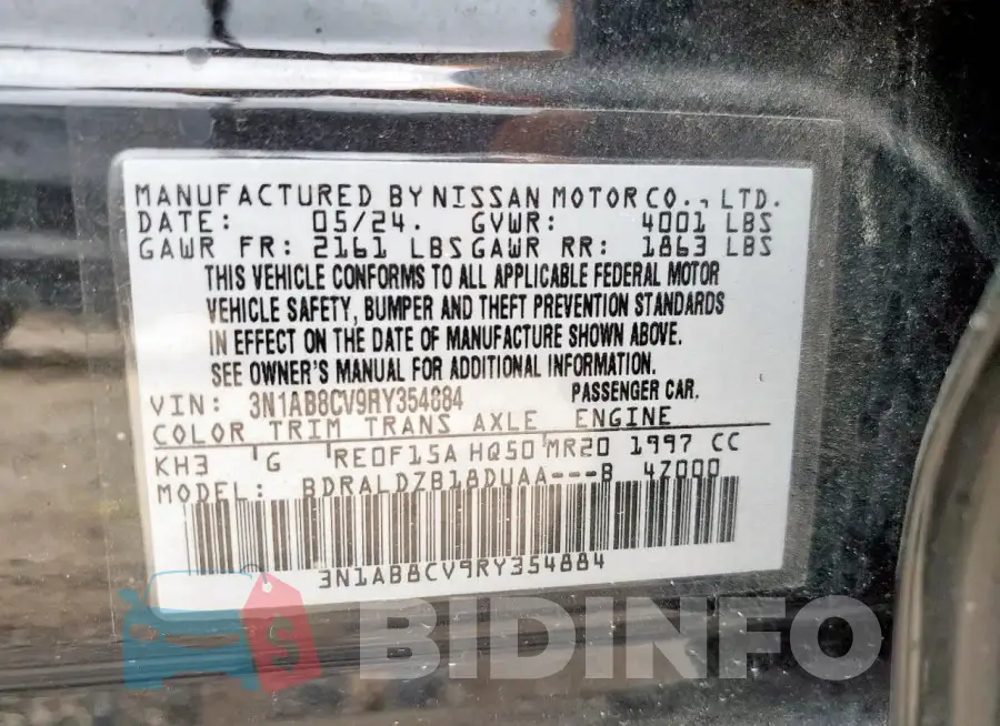 3N1AB8CV9RY354884 Photo# 13