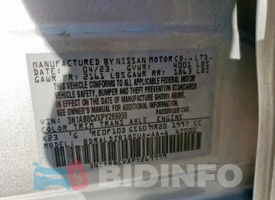 3N1AB8CVXPY269999 Photo# 12